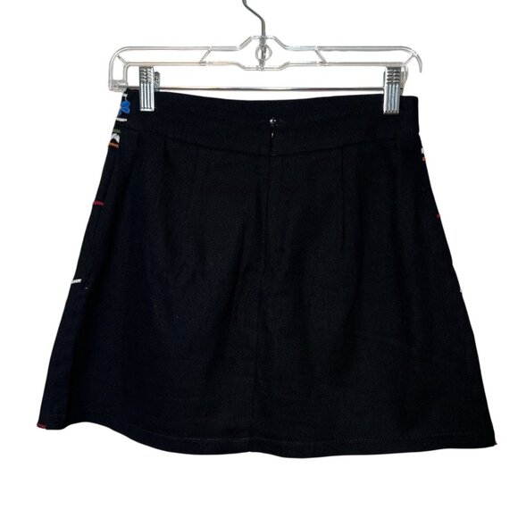 LULUS Women Mini Skirt Small Size black embroidered Don't Stop the Party A Line - Picture 4 of 12